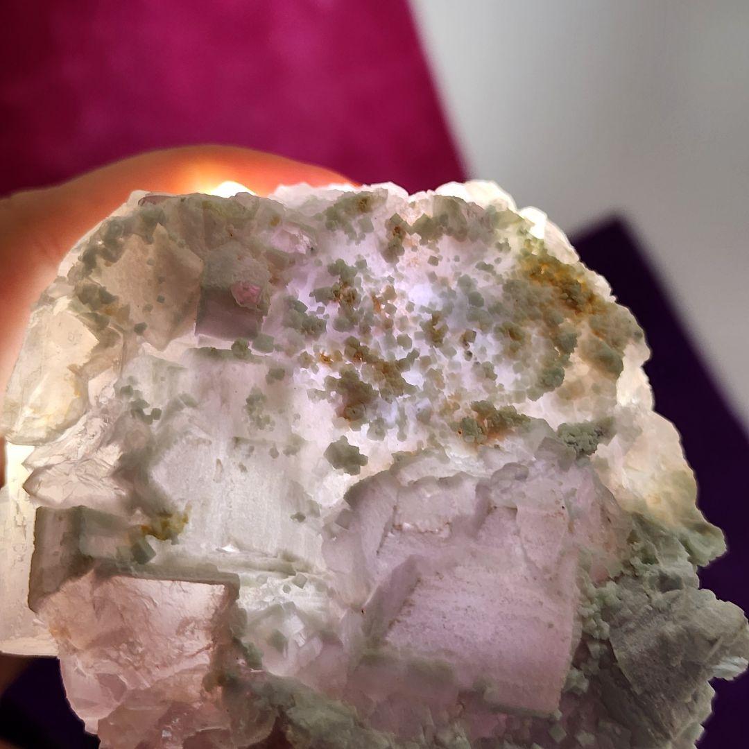 希少シュガーフローライト蛍石 天然石パワーストーン 約10cm