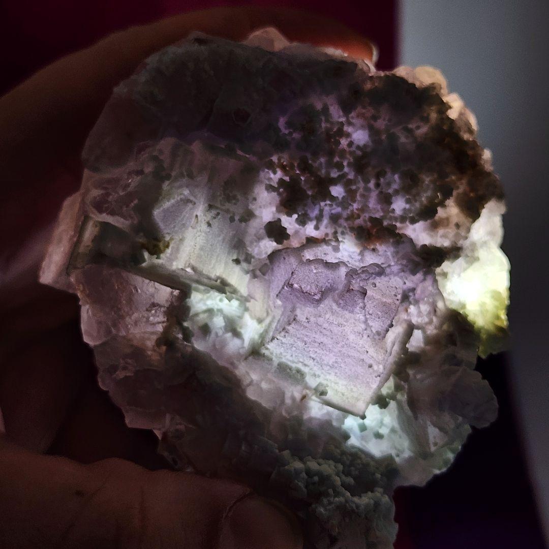 希少シュガーフローライト蛍石 天然石パワーストーン 約10cm