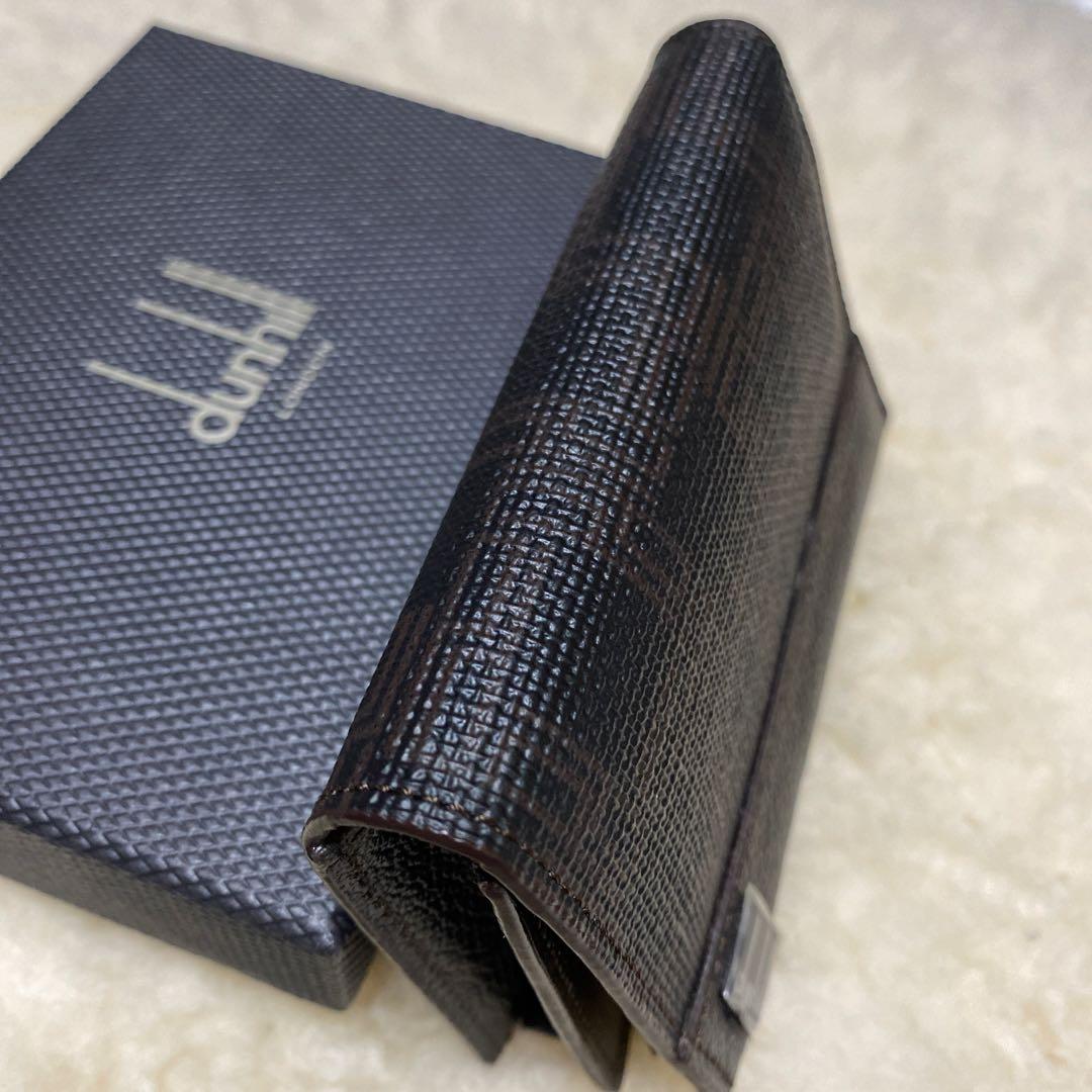 未使用　ダンヒル　dunhill　名刺入れ　カードケース　ブラウン　PVCレザー