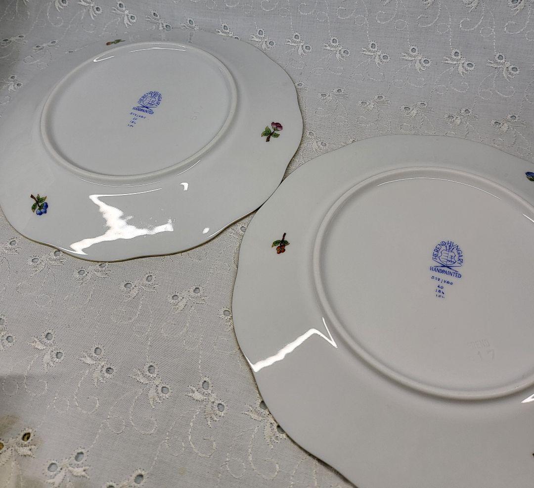 未使用近✨ヘレンド ヴィクトリアブーケ サラダ デザート プレート19皿 花蝶②