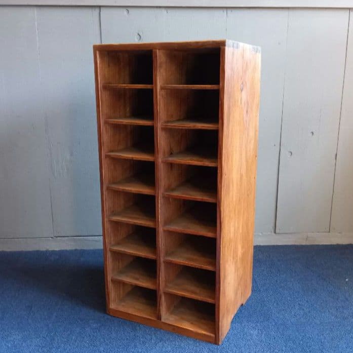 木製収納ラック 8段 ナチュラルウッド　レトロ　ヴィンテージ