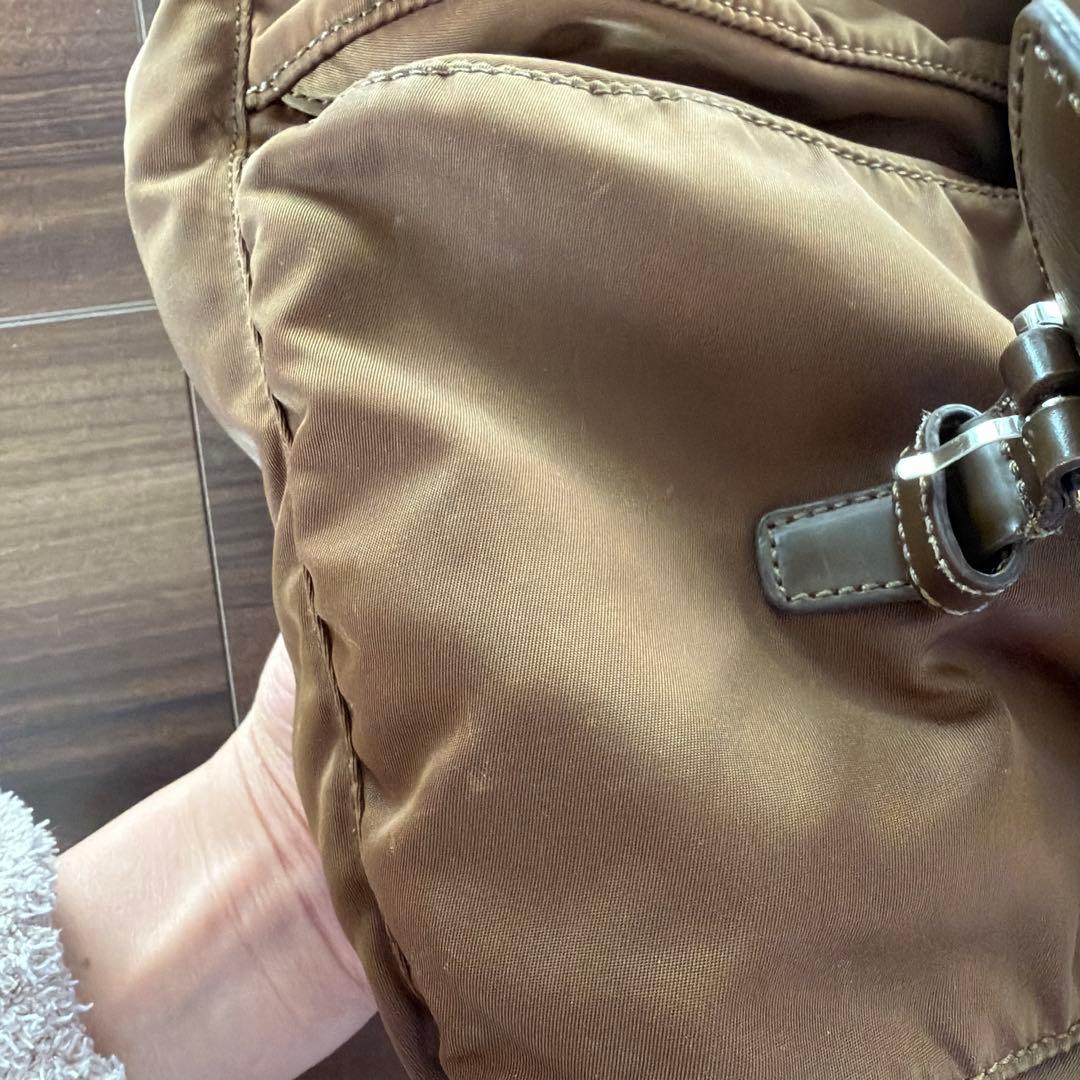 最終金額　PRADA ブラウン ショルダーバッグ　バッグ　ナイロン