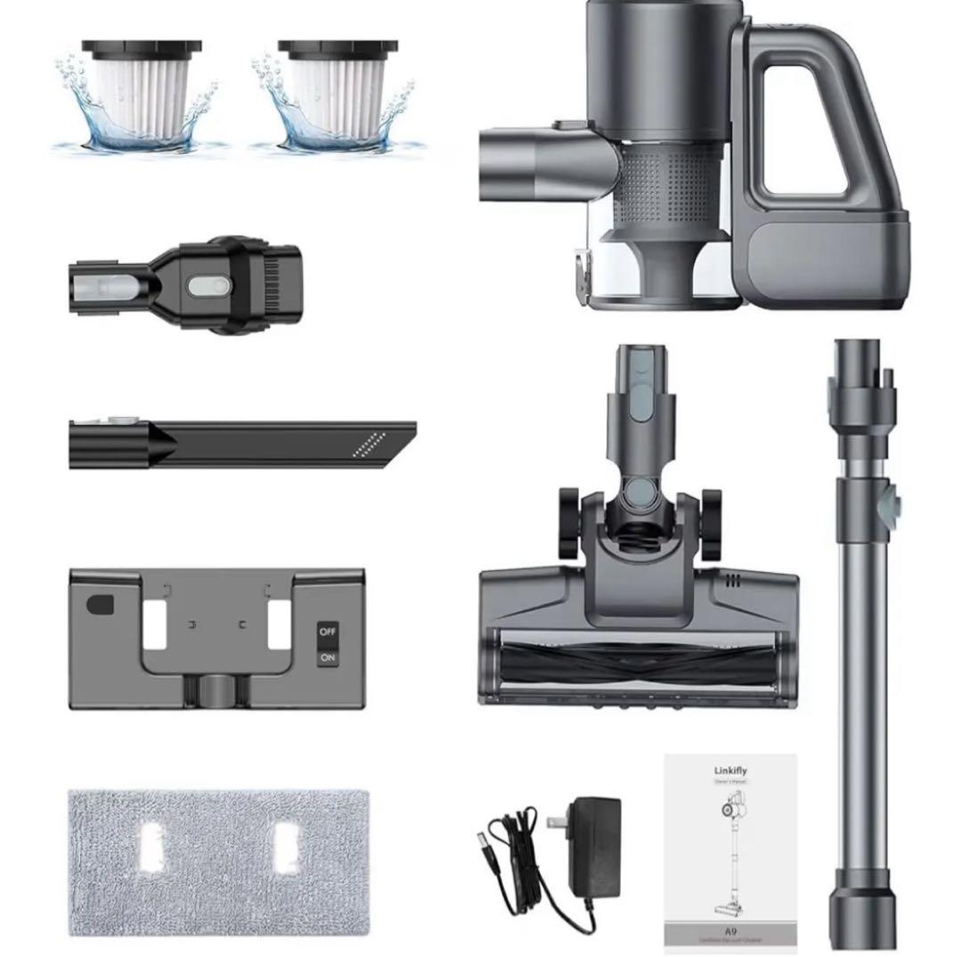 コードレス 掃除機 スティッククリーナー LEDライト 50000pa