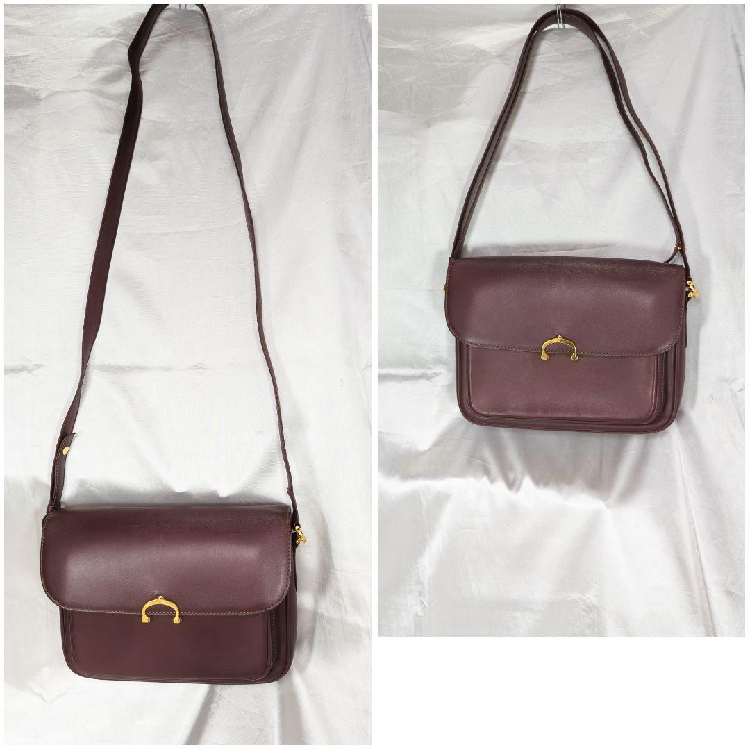 【美品】 カルティエ フラップ ショルダーバッグ Cホック 保存袋付