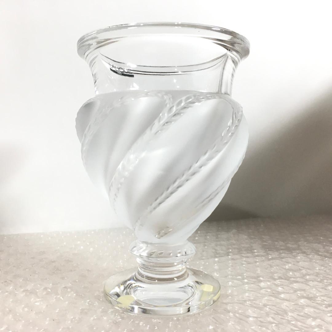 ○美品！ Lalique ラリック エルムノンヴィル 花瓶 フラワーベース レア