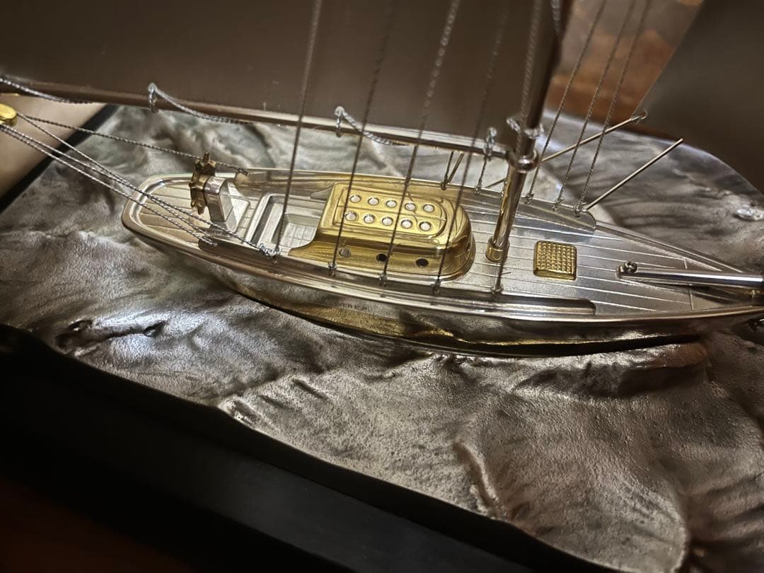 帆船　ガラスケース付き