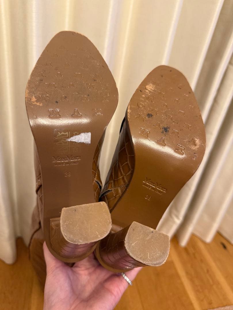 希少！MAXMARAマックスマーラクロコ柄ニーハイブーツ　ロングブーツ