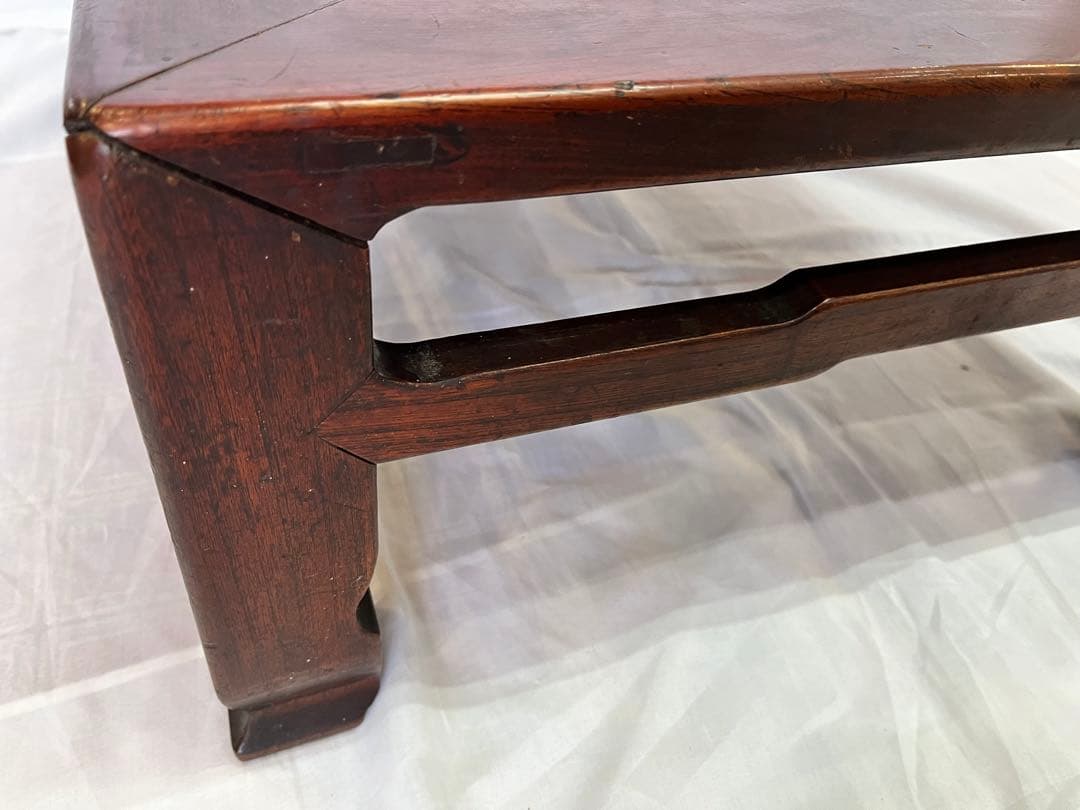 【アンティーク】木製 無垢材 欅 座卓 座敷机 昭和レトロ 古家具 古民家 銘木