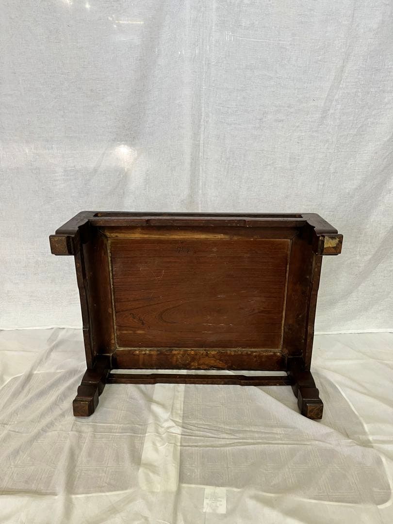 【アンティーク】木製 無垢材 欅 座卓 座敷机 昭和レトロ 古家具 古民家 銘木