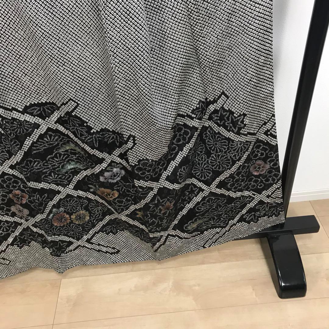 ZF-1082 訪問着 総絞り 金彩 金箔 逸品 高級 上質 正絹 袷 広衿