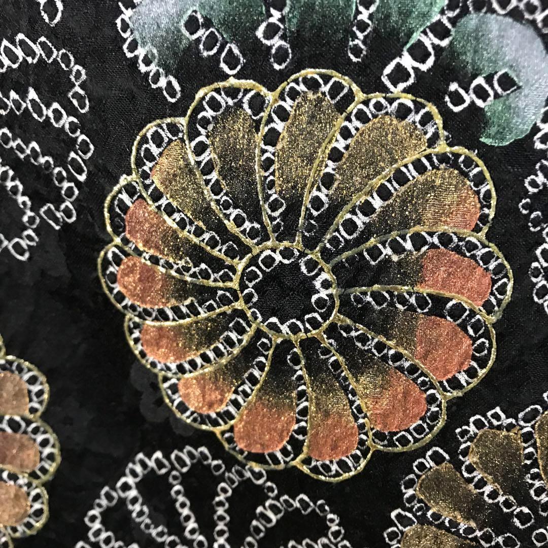 ZF-1082 訪問着 総絞り 金彩 金箔 逸品 高級 上質 正絹 袷 広衿