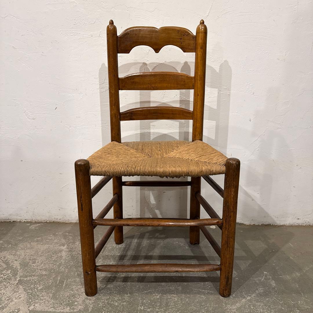 ヴィンテージ　ダイニングチェア　カフェチェア　藁座面　1