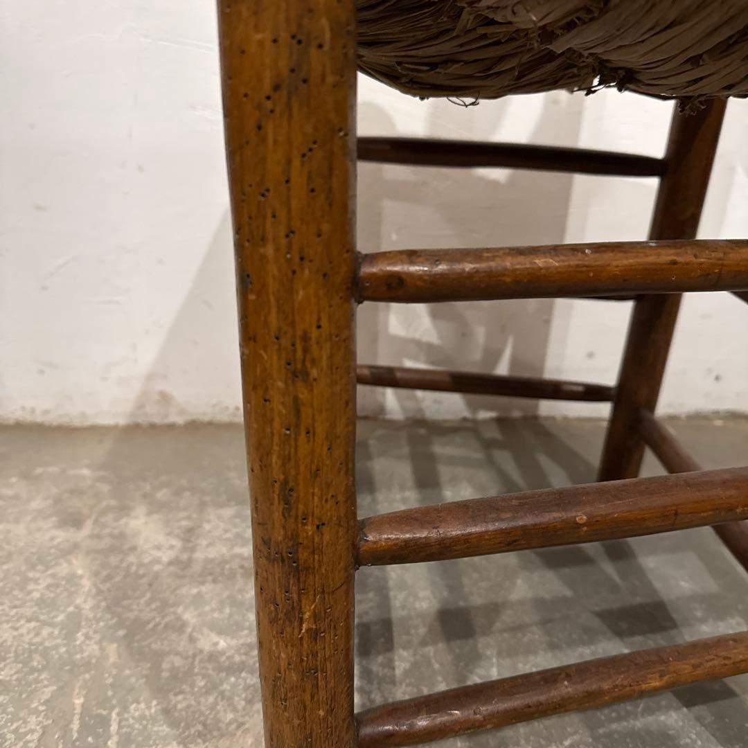 ヴィンテージ　ダイニングチェア　カフェチェア　藁座面　1