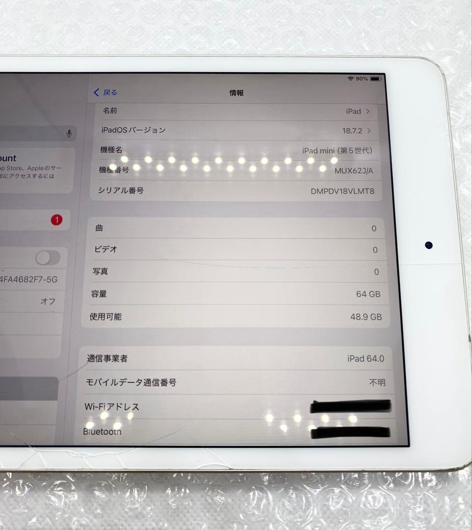 ジャンク iPad mini 第5世代 Wi-Fi+Cellular 64GB