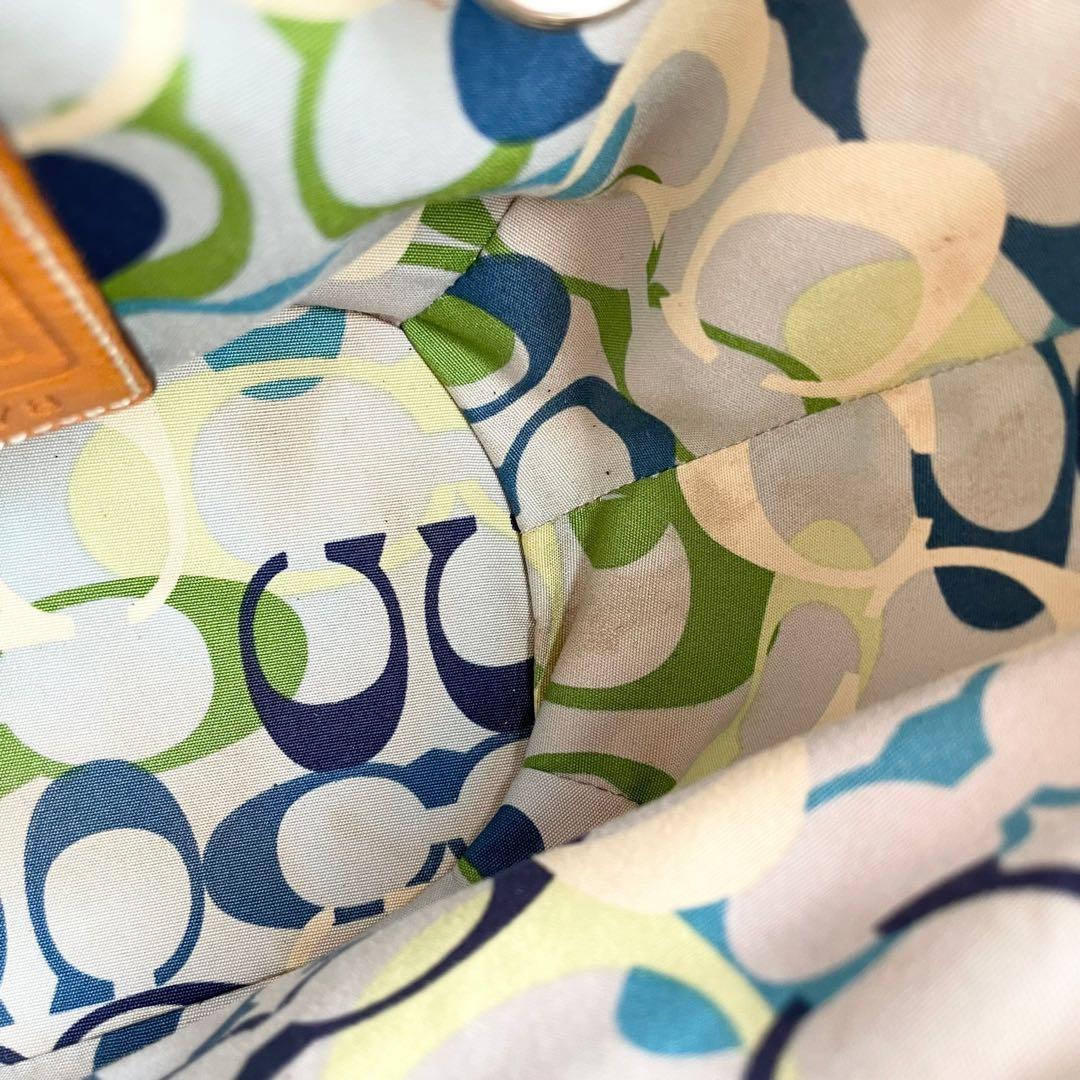 バカンスにぴったり✨ コーチ COACH かごバッグ ハンドバッグ ブラック