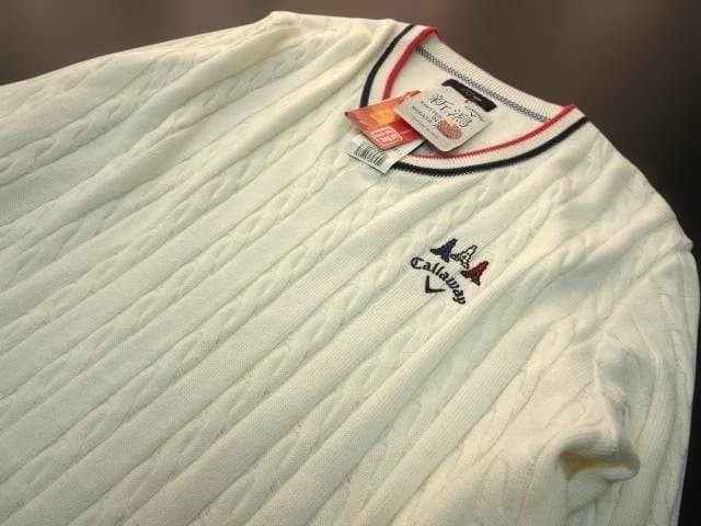 新品/キャロウェイ CALLAWAY 長袖セーター/ニット ケーブル網