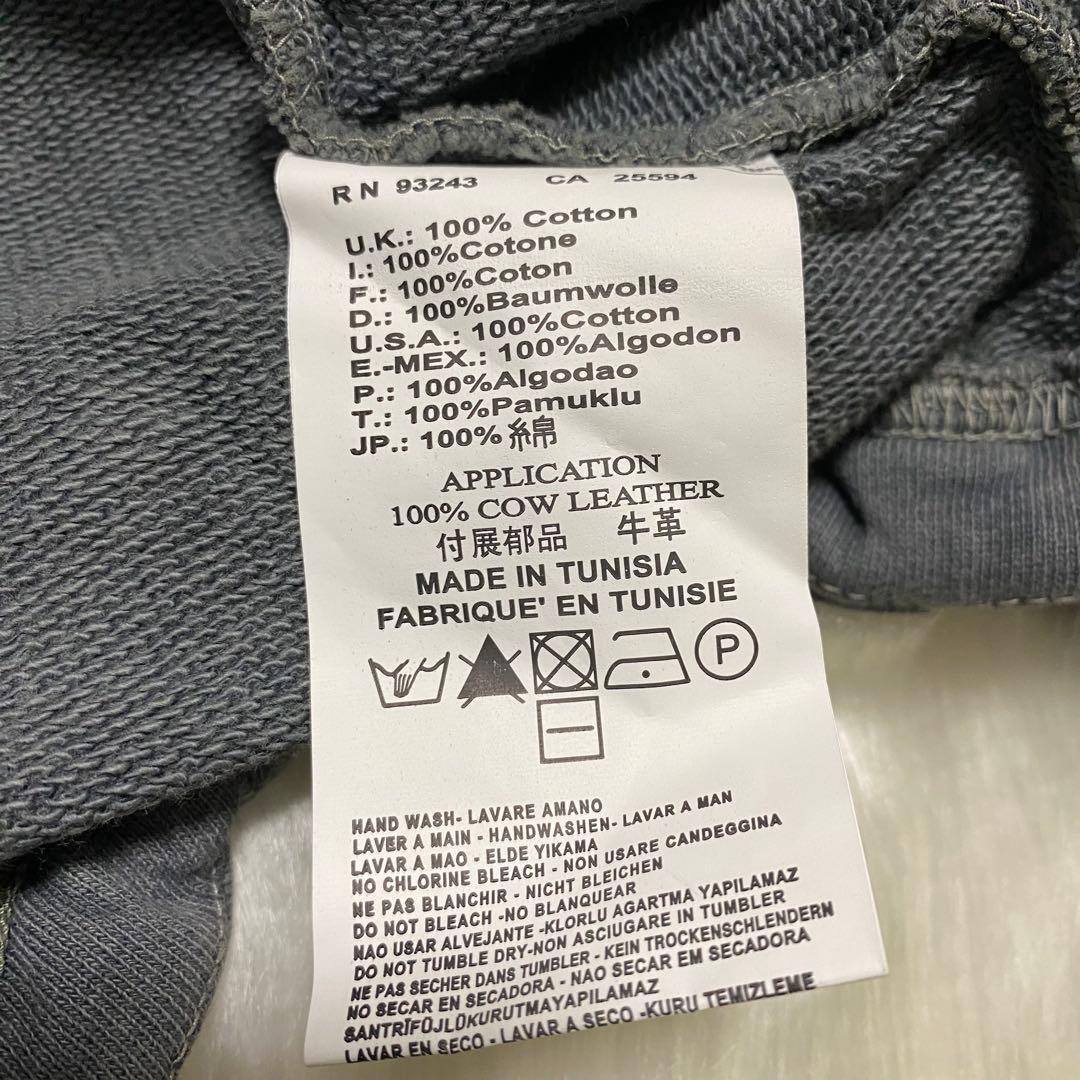 a9 未使用品　DIESEL USED加工　スウェット素材モッズコート　濃灰　S