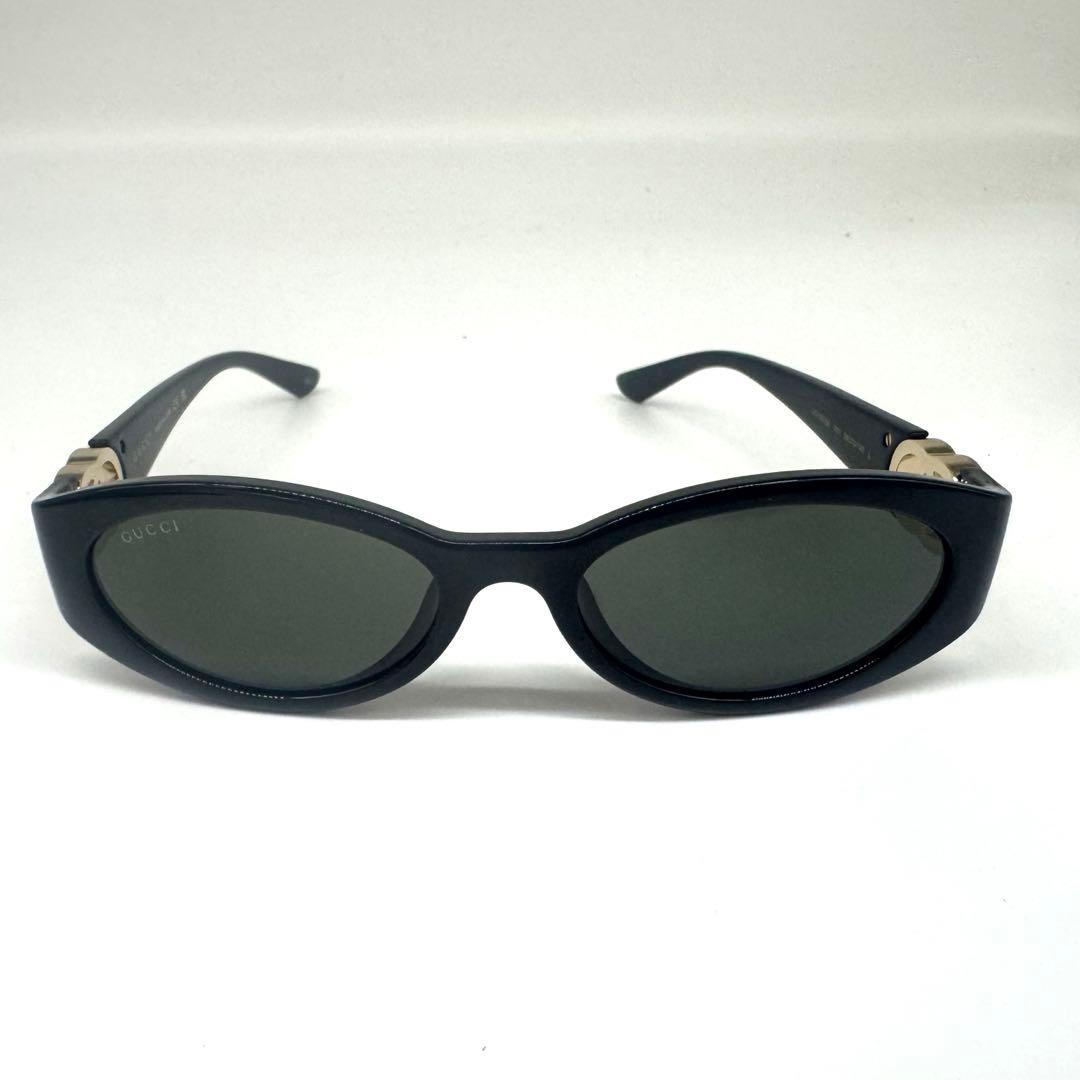 GUCCIグッチ オーバル サングラス GG柄 ゴールド 男女兼用