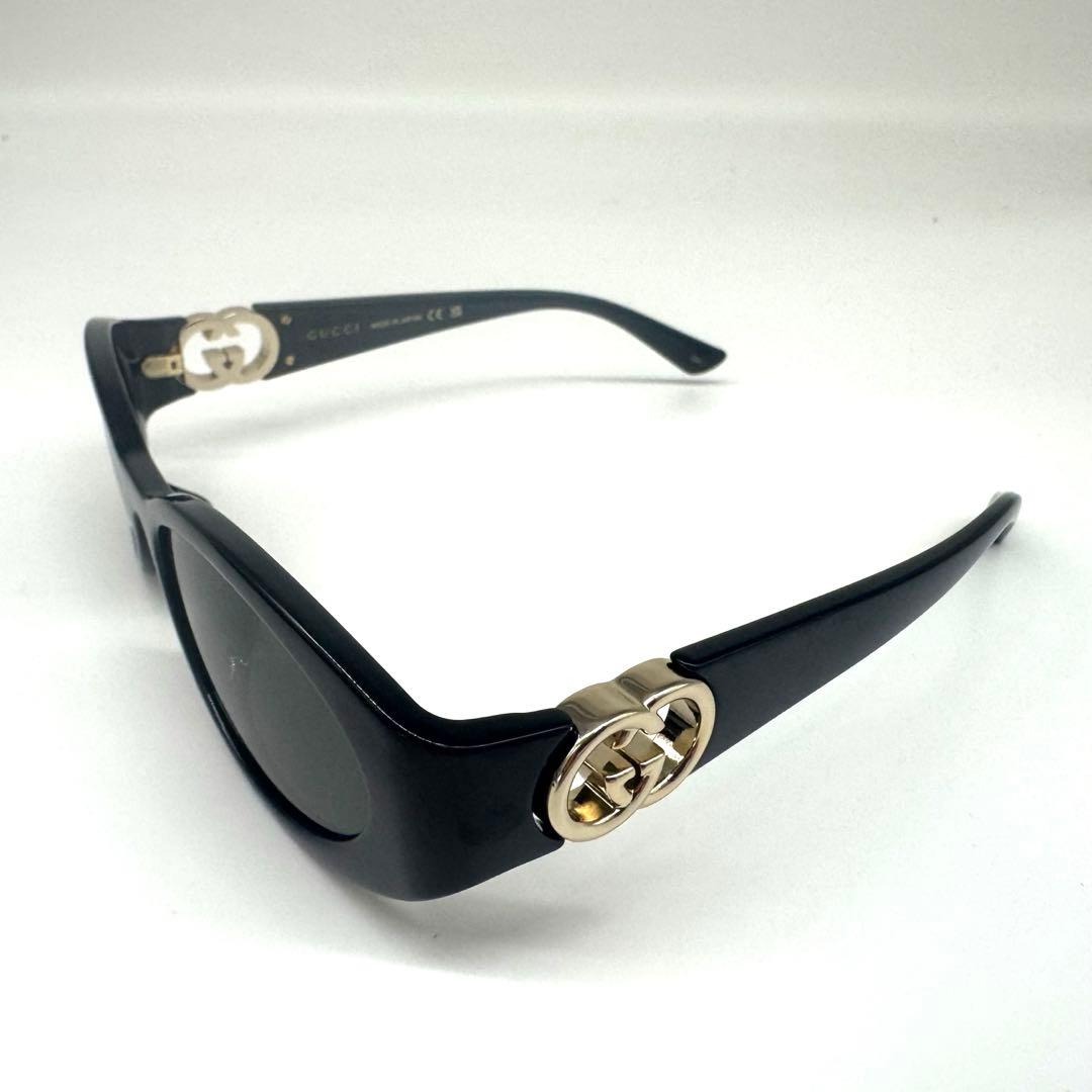 GUCCIグッチ オーバル サングラス GG柄 ゴールド 男女兼用