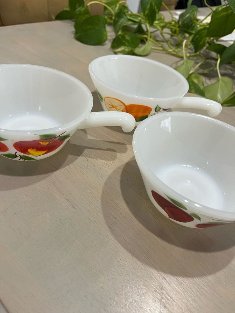 ファイヤーキング　ゲイファド　シリーズ　スープボウル　オレンジ　プルーン　リンゴ