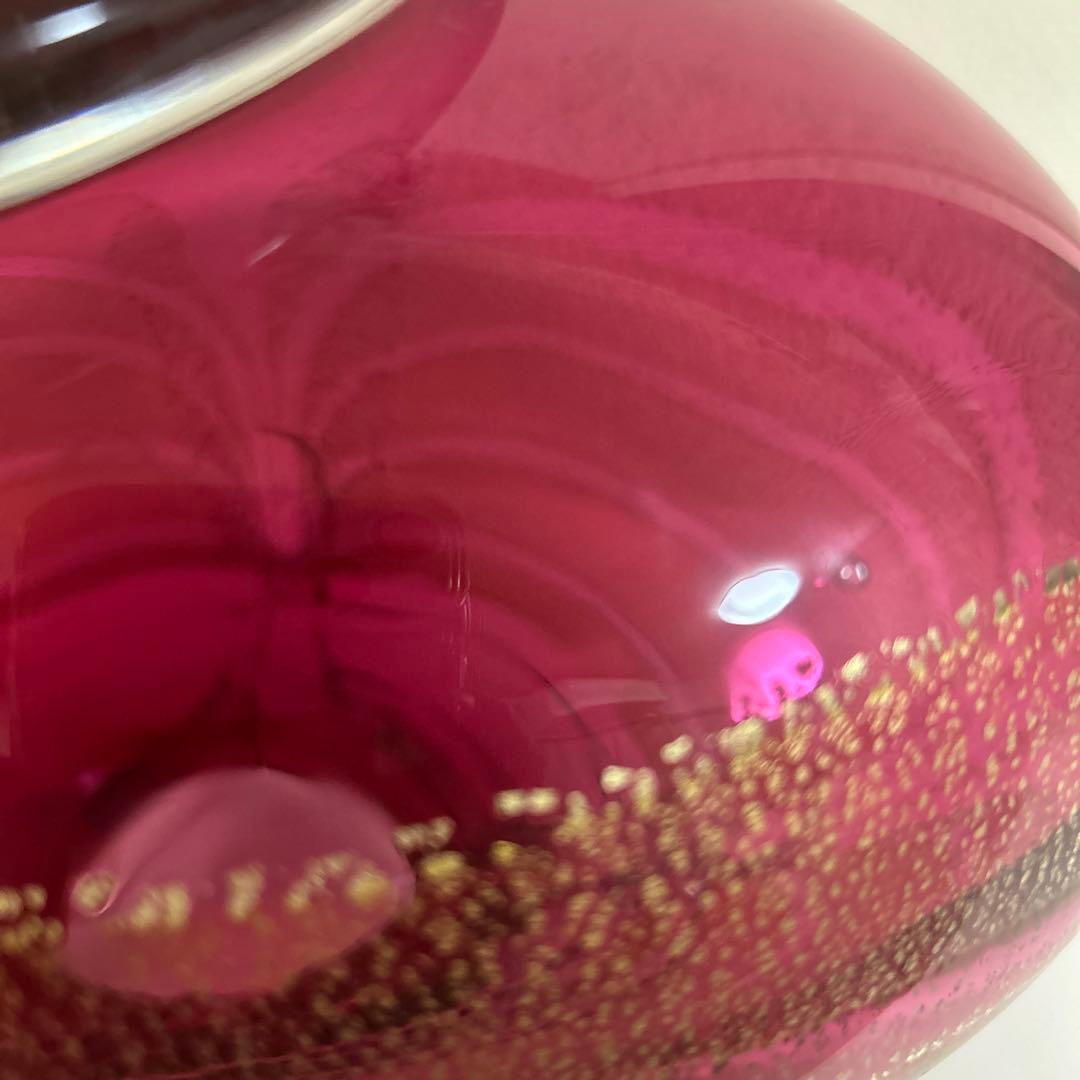 津軽びいどろ　金花　花器