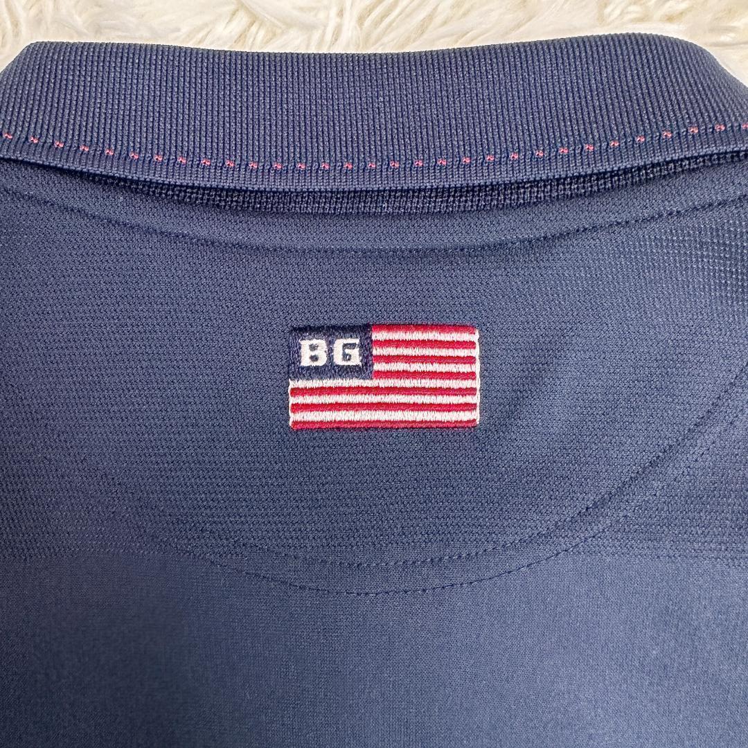 ブリーフィング ゴルフウェア ラッセルメッシュデザイン ポロシャツ ネイビー L