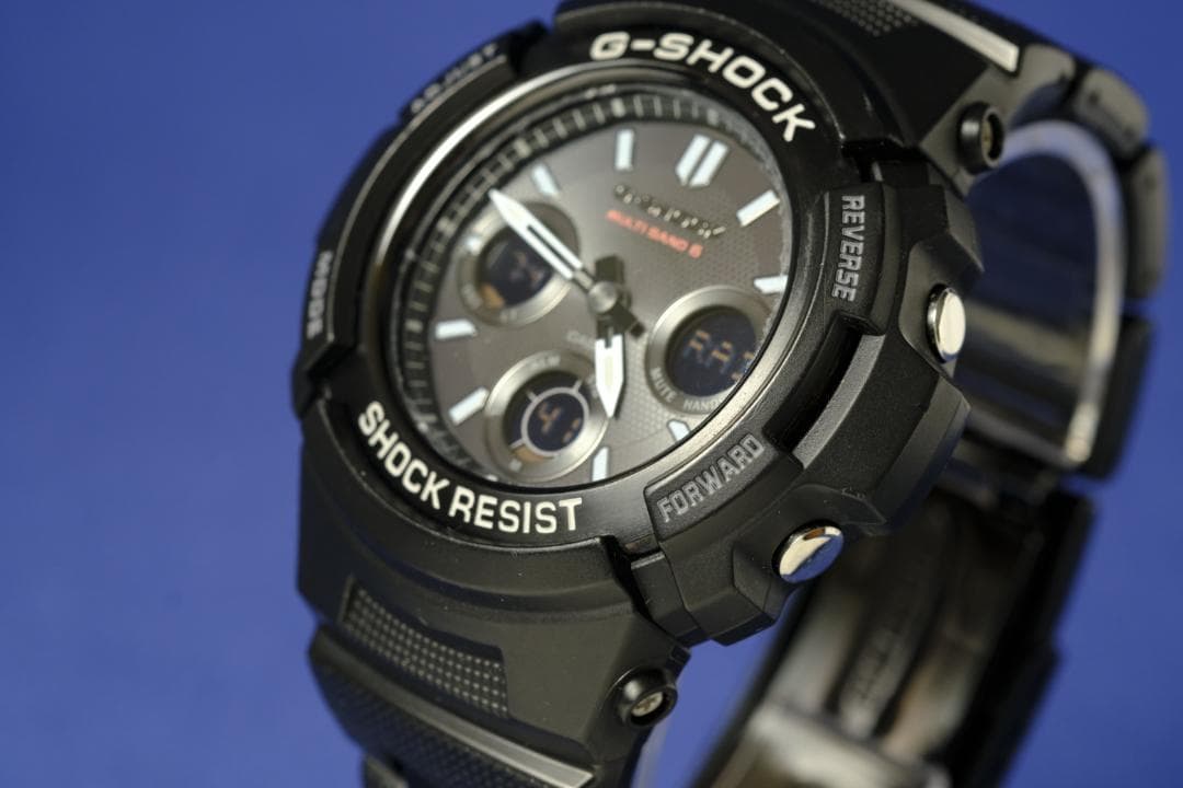 【良品】G-SHOCK AWG-M100SBC 電波ソーラー 黒系(206)