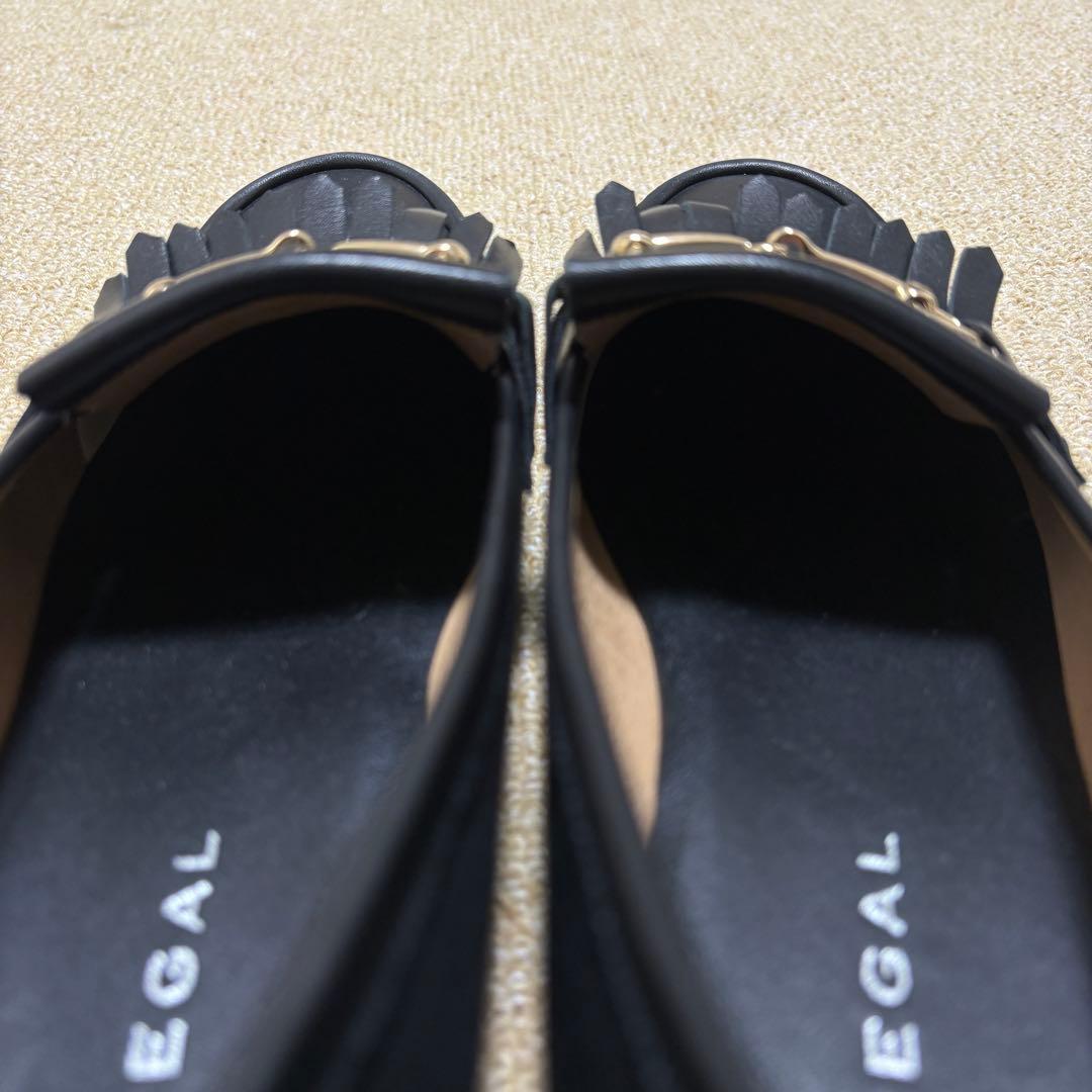 REGAL リーガル ビットローファ 24.5 キルト ホースビット 本革 黒