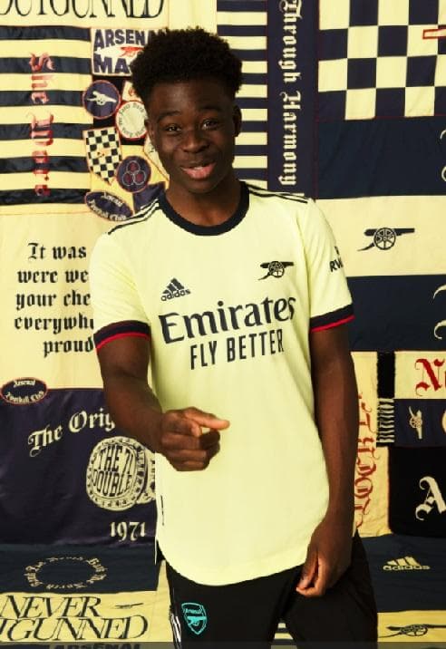 アーセナル　ブカヨ・サカ　オーセンティック アウェイ 2021-22 (M)