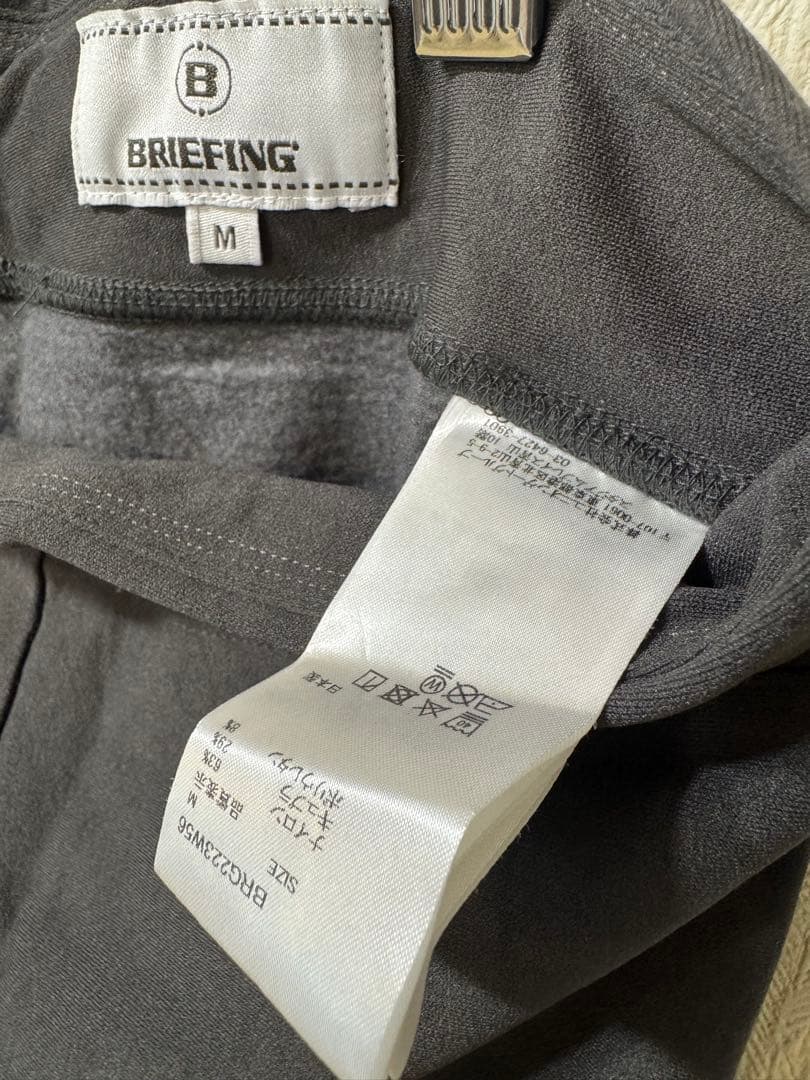 美品 BRIEFING 裏起毛レギンス チャコールグレー Mサイズ