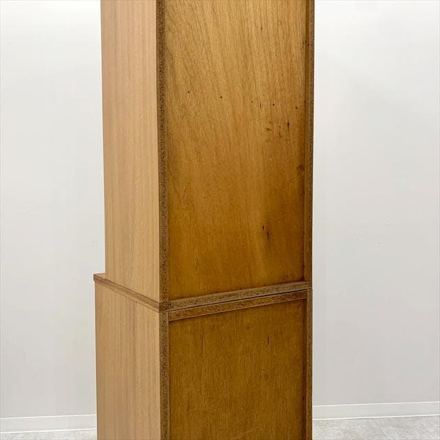 80'sヴィンテージオーク突板スリム食器棚（カップボード）