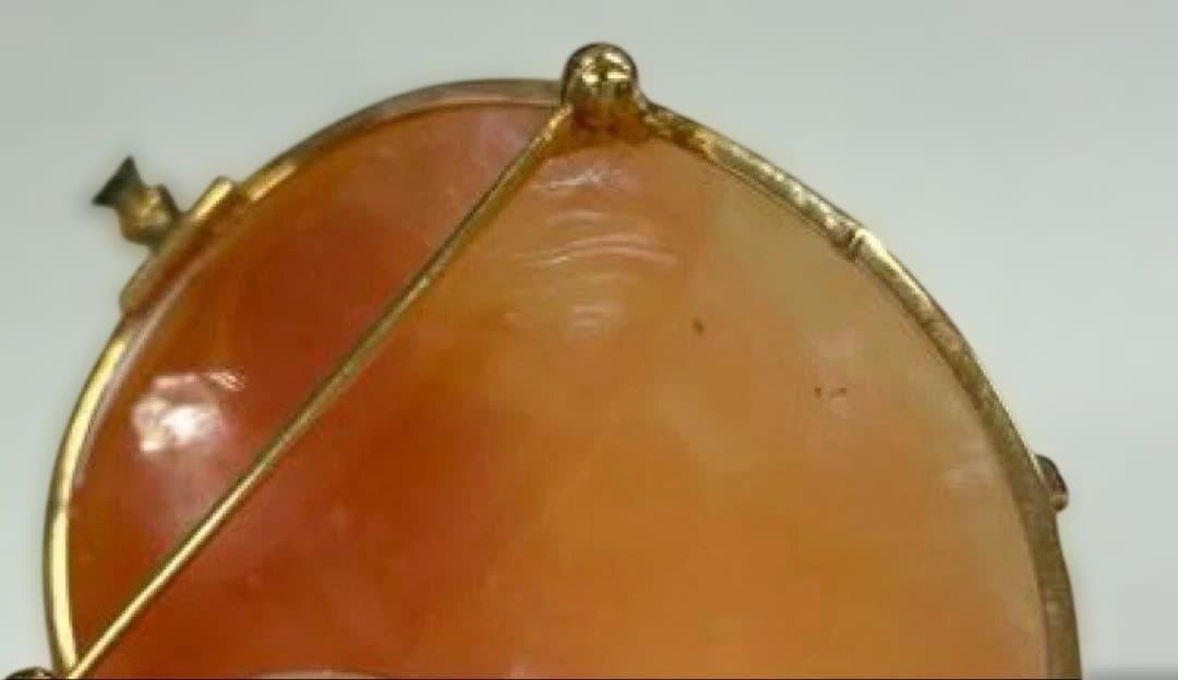 K18 カメオ ブローチ ペンダントトップ 8g