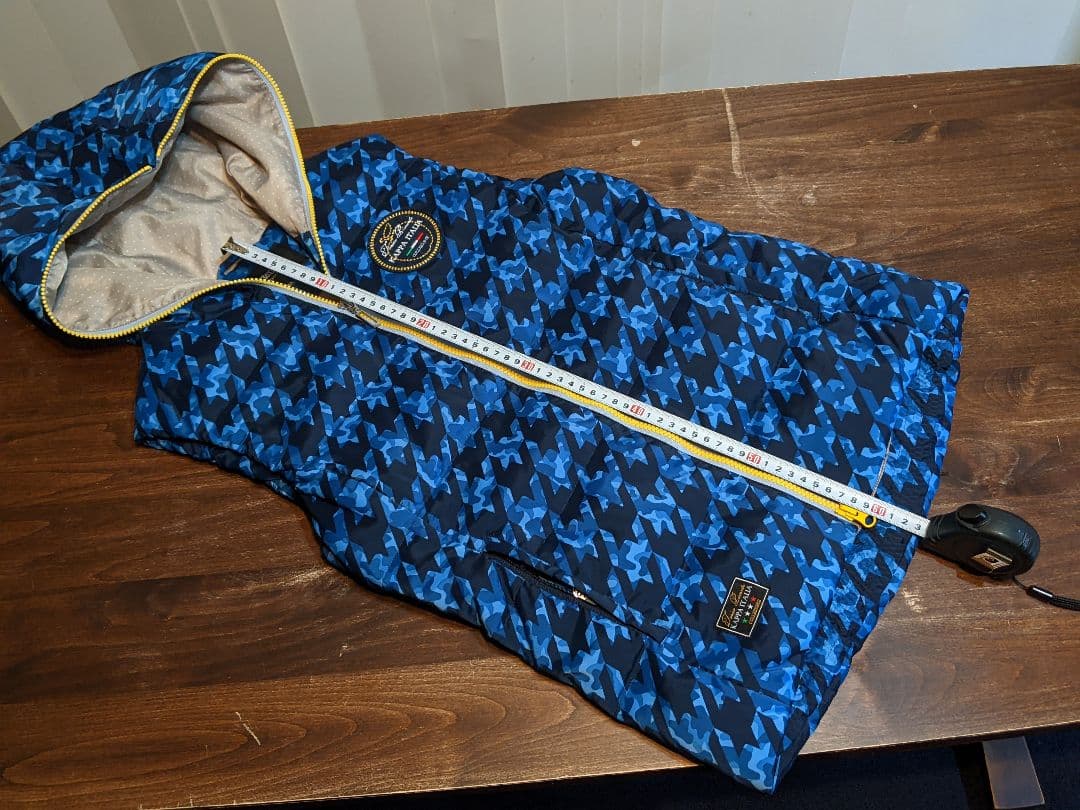 KAPPA GOLF　ダウンベスト　カッパ　総柄　フード　パーカー　ジャケット