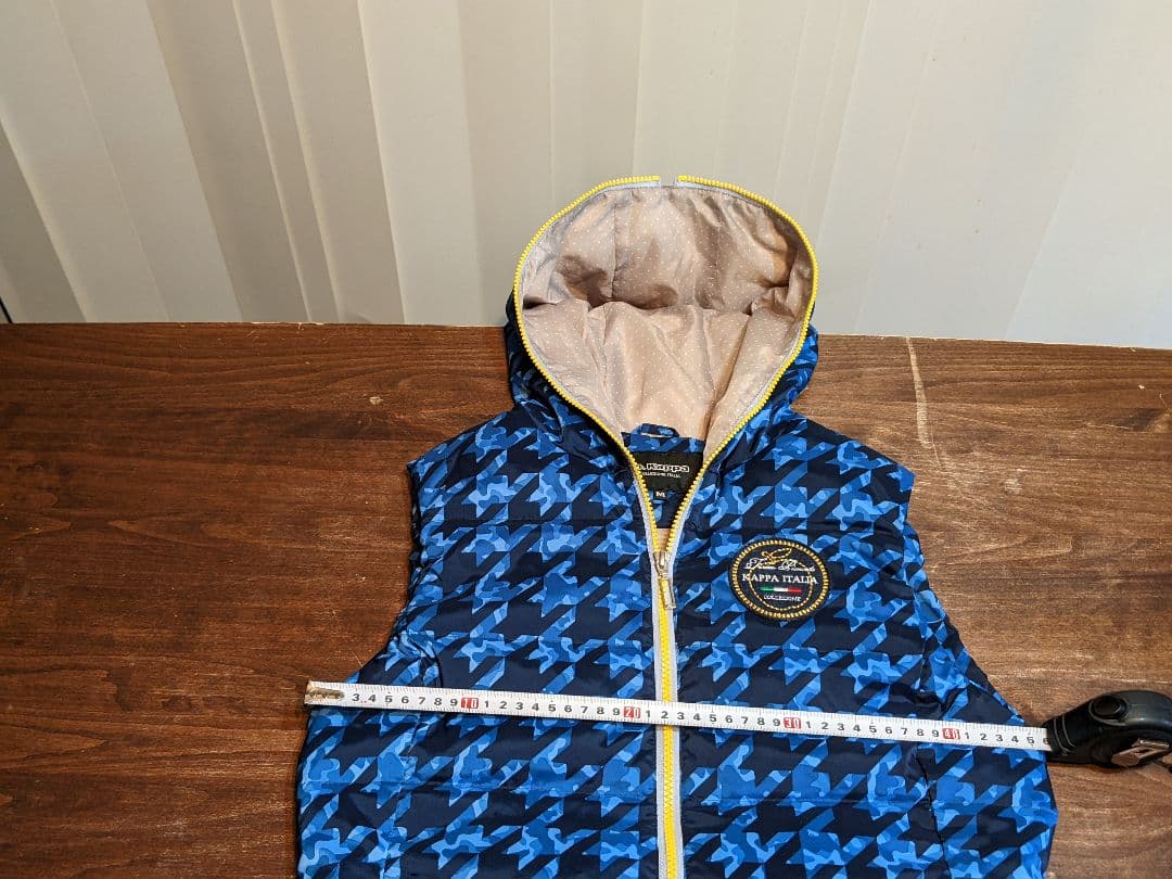 KAPPA GOLF　ダウンベスト　カッパ　総柄　フード　パーカー　ジャケット