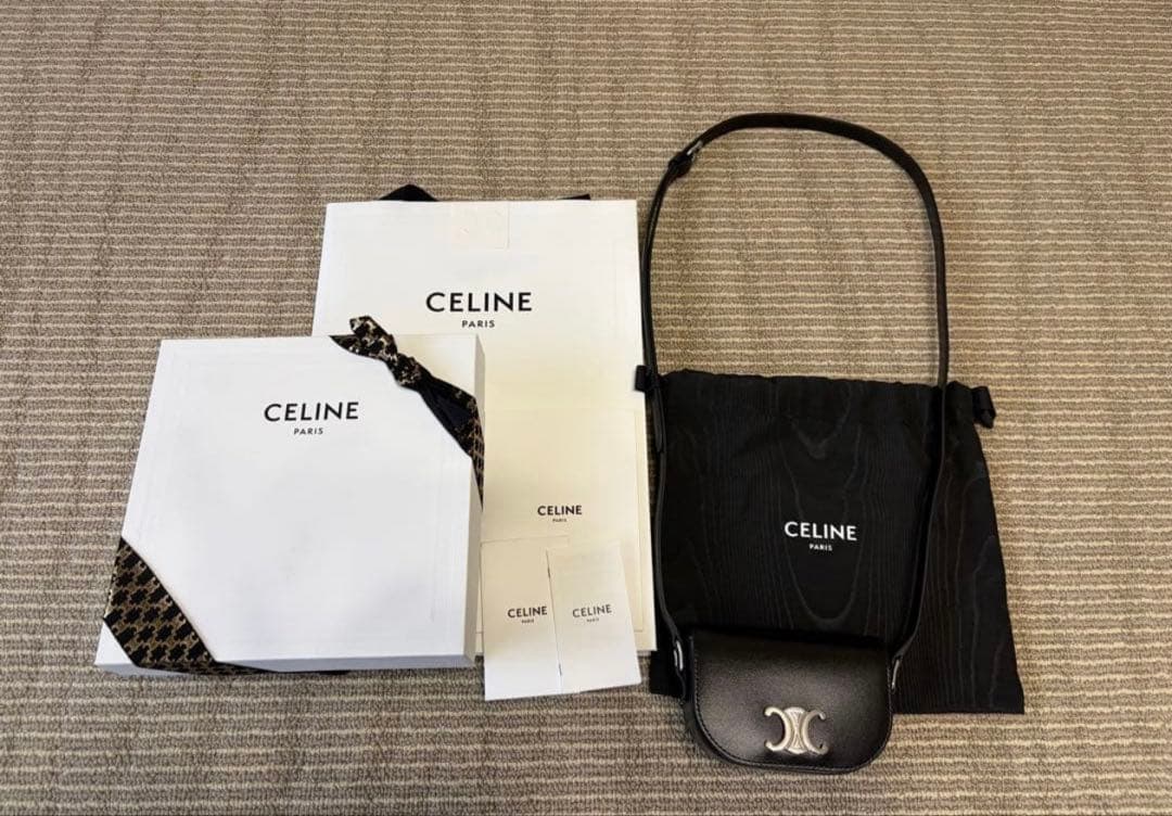 セリーヌCELINE新品ミニショルダーバック☆伊勢丹購入トリオンフ