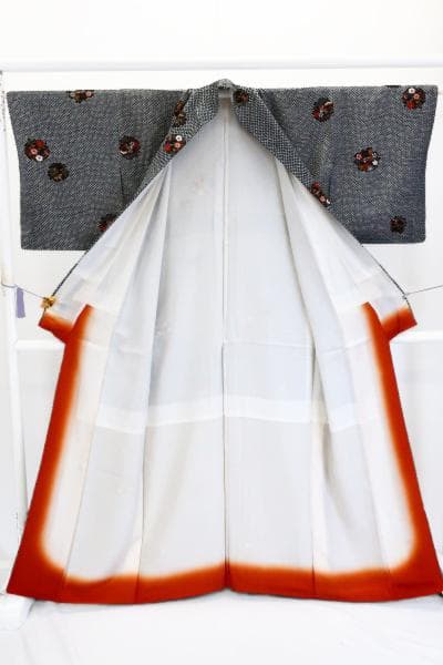 ★専用★未使用品 小紋 総絞り 黒 吉祥文様 身丈161.5cm 裄丈65cm