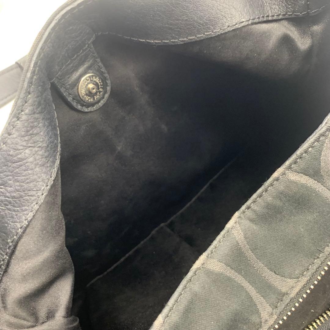 コーチ　ショルダーバッグ　ナイロン　ワンショルダー　バッグ　総柄　黒