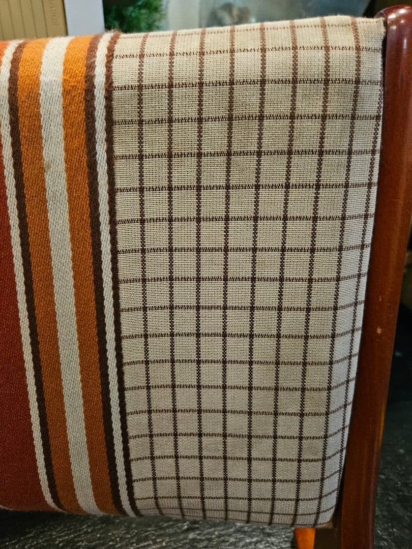 座椅子　椅子　ストライプ　チェア　希少　レア　昭和レトロ　アンティーク