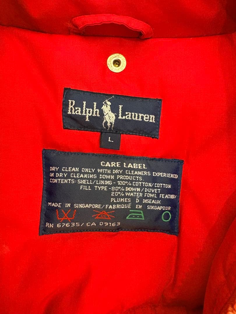 ラルフローレン　ダウンジャケット　サイズ L シンガポール製
