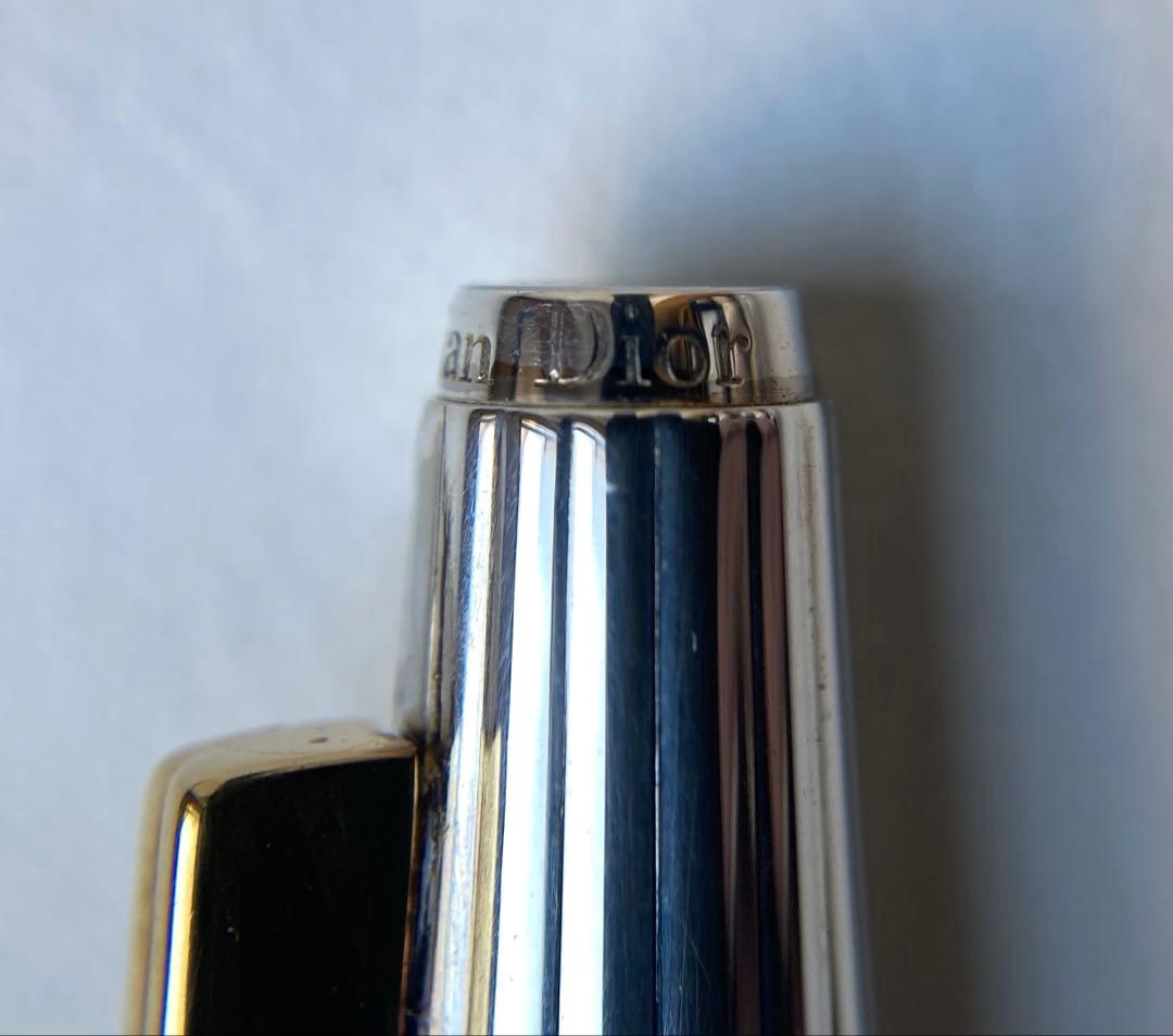 ディオール　希少　ヴィンテージ　ストライプ　イエローゴールド　万年筆　Au750