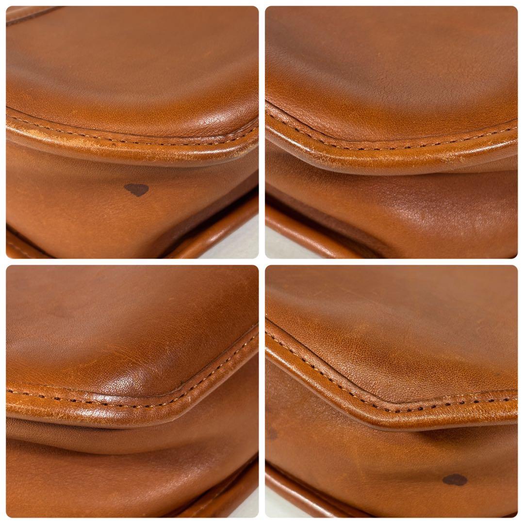 コーチ オールドコーチ ショルダーバッグ 斜め掛け チャーム レザー ブラウン