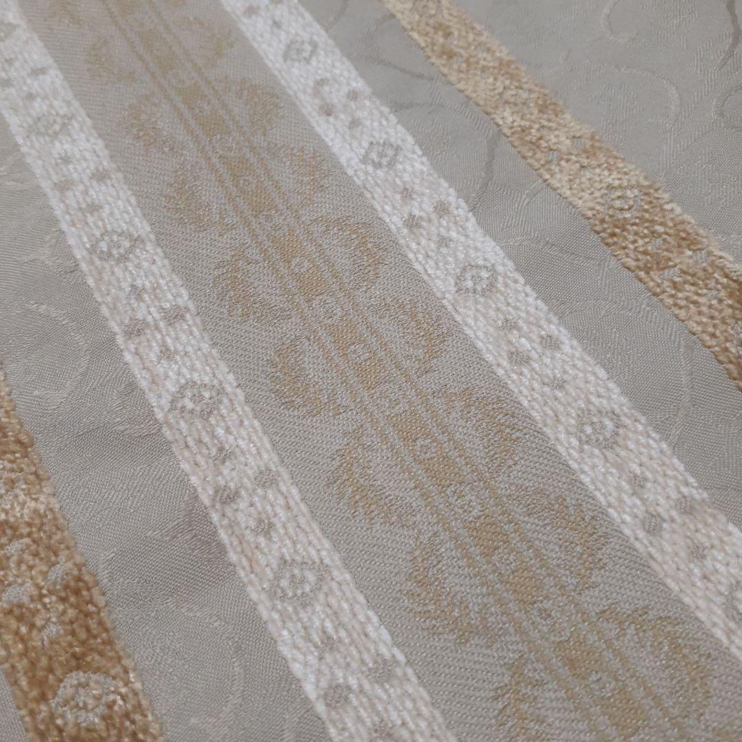 ローラアシュレイ　 ストライプ シングル布団・枕カバーセット　ベージュ系