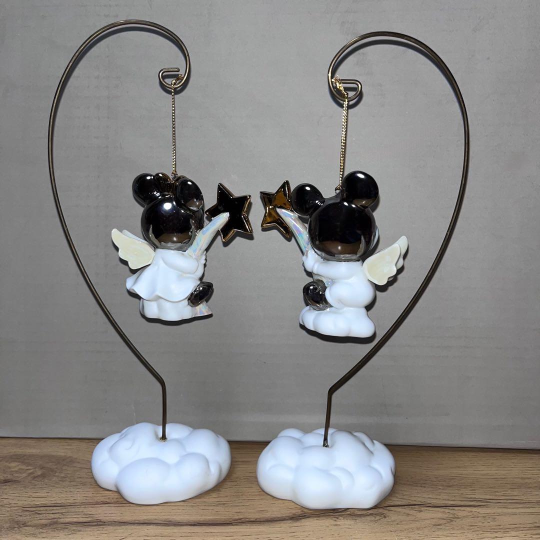 ディズニー　ミッキー　ミニー　陶器　飾り　エンジェル