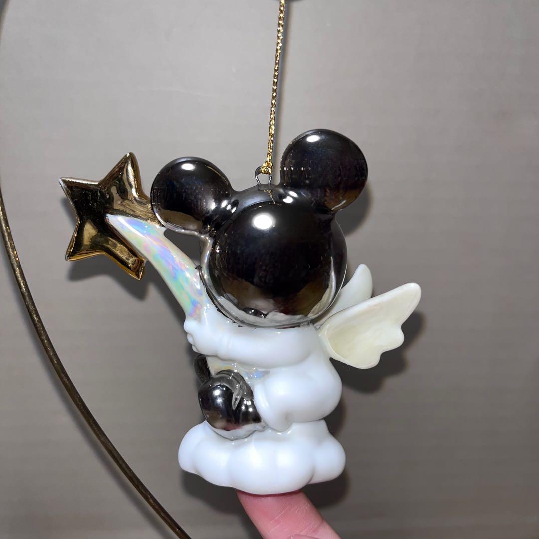 ディズニー　ミッキー　ミニー　陶器　飾り　エンジェル