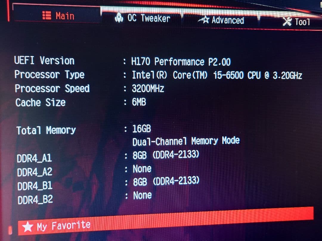 Core i5 6500 DDR4-2133 16GB 自作PC