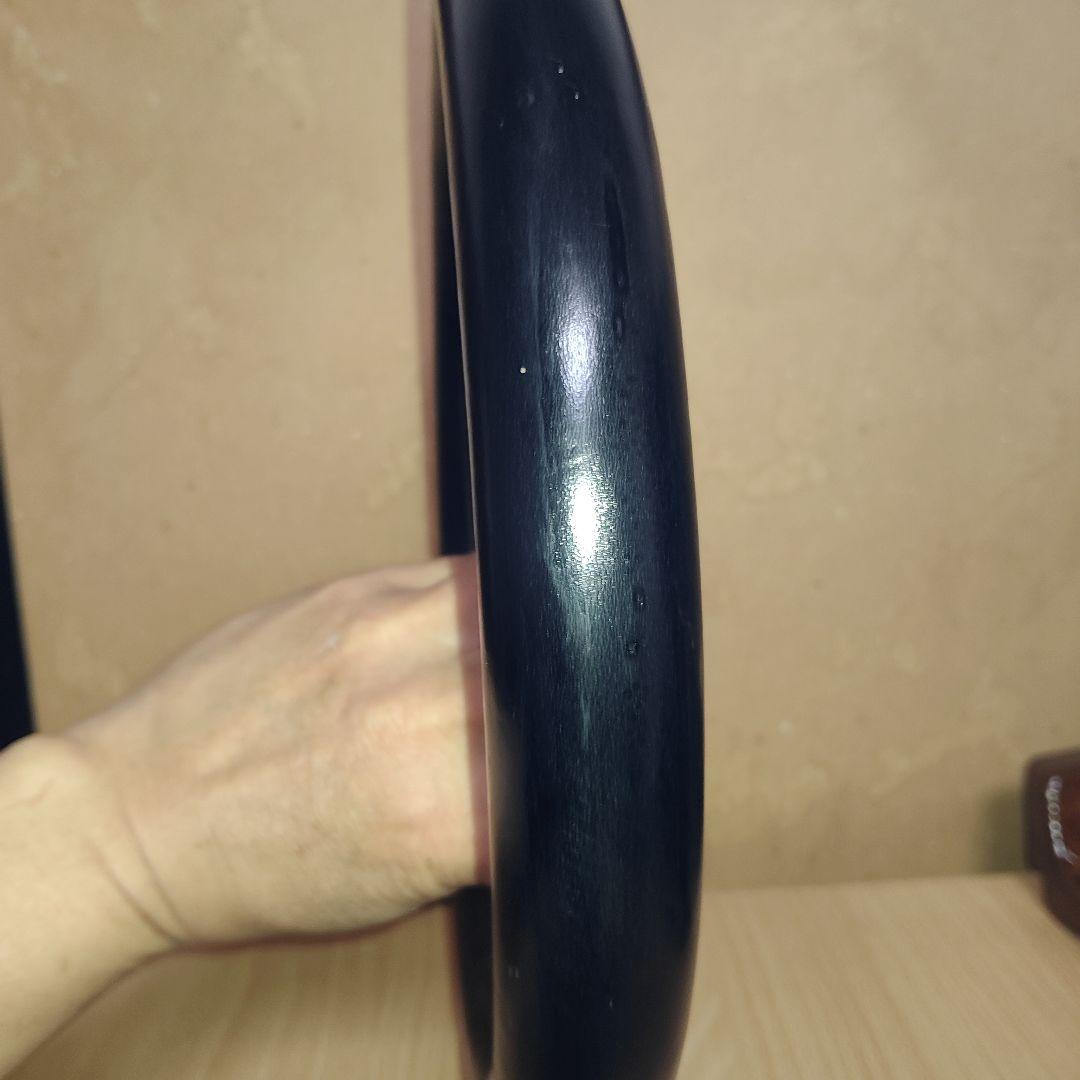 当時物3スポークフェラーリ レザー ステアリングホイール30パイ