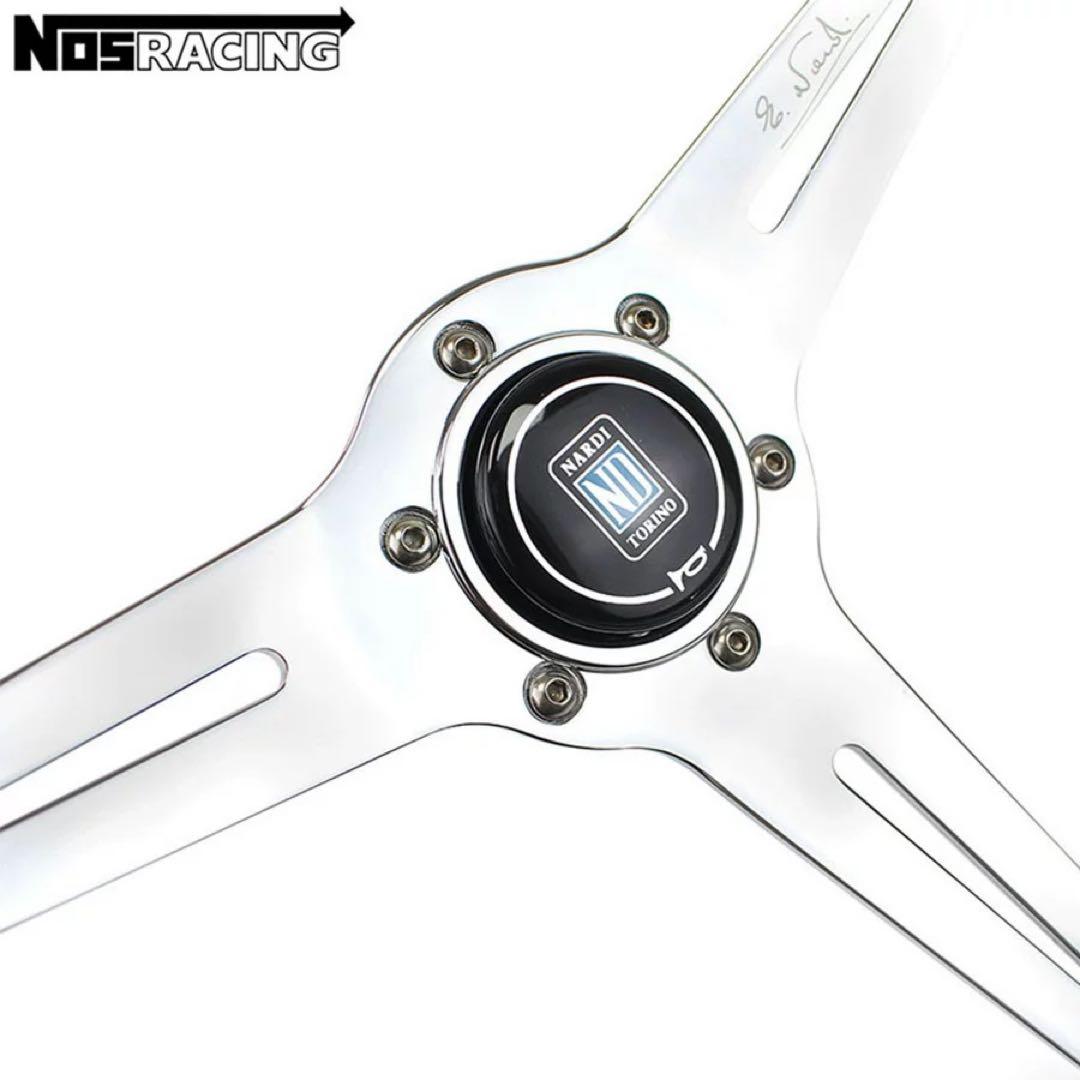 Nardi 14インチ クラシック ステアリング ホイール ウッド調 ポリッシュ