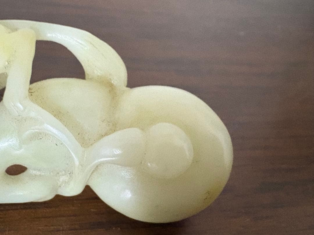 石？玉？の中国的置物　瓢箪に鼠　中国美術　5cm強　26g