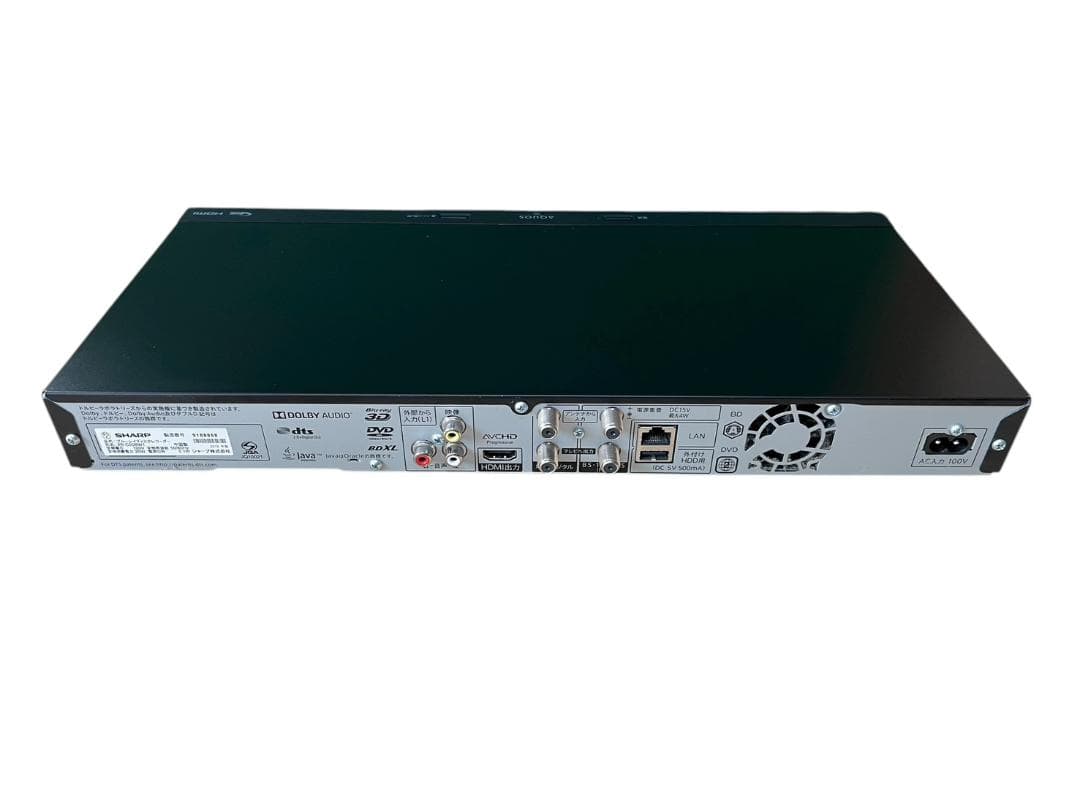 シャープ BDレコーダー 2B-C05BW 19年製 500GB 動確済　美品