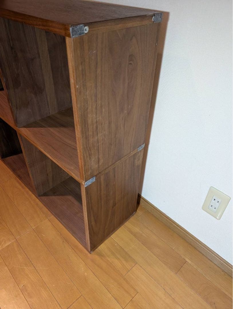 ■送料込■無印良品 MUJI スタッキングシェルフ ウォールナット 棚 家具収納